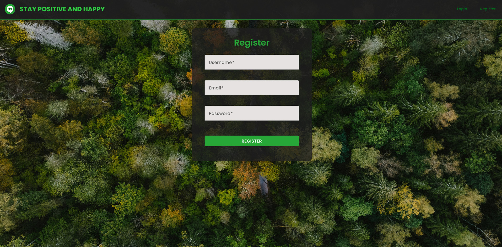 Positive Quotes App login and demo access page
